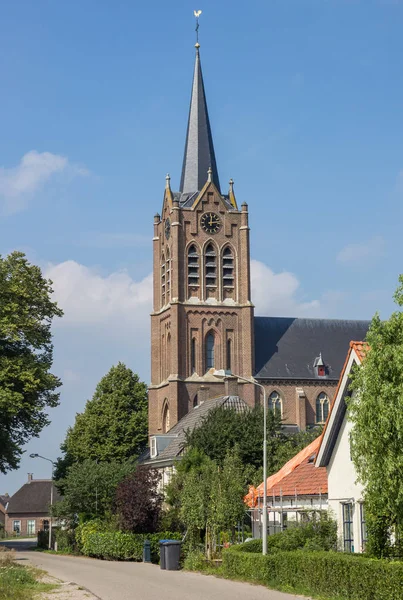 Вежі Церкви Центрі Maasbommel Нідерланди — стокове фото