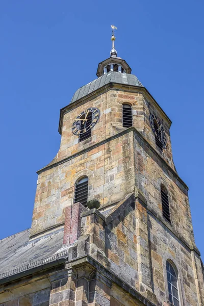 Turm Der Reformierten Evangelischen Kirche Bad Bentheim Deutschland — Stockfoto