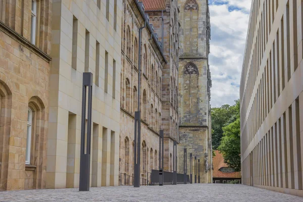Munster Almanya Liebfrauenkirche Kilisede Önde Gelen Sokak — Stok fotoğraf