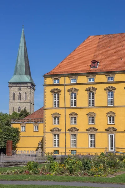 Замку Башта Святого Положенні Церкви Оснабрюк Німеччина — стокове фото