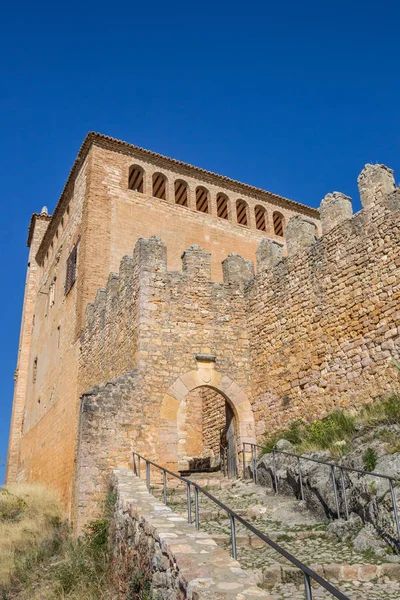 Вхід Середньовічного Замку Alquezar Іспанія — стокове фото
