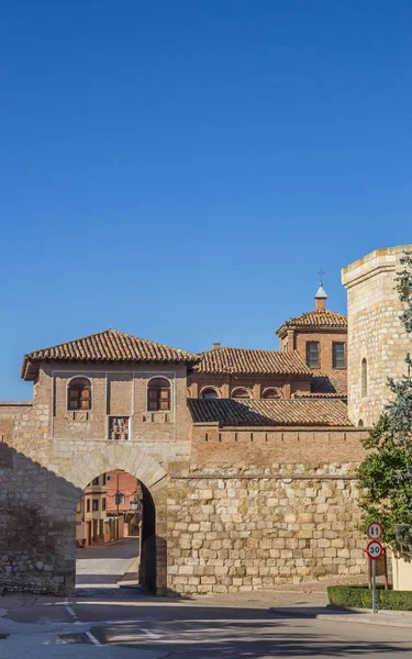 Vysoká Brána Středověkého Města Daroca Španělsku — Stock fotografie