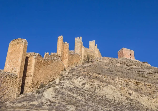 Rodeando Muralhas Cidade Torre Albarracin Espanha — Fotografia de Stock