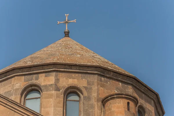 Dak Van Hripsime Kerk Net Buiten Yerevan Armenia — Stockfoto