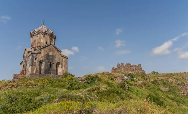 Церковь Армянском Кавказе Возле Руин Крепости Амберд — стоковое фото