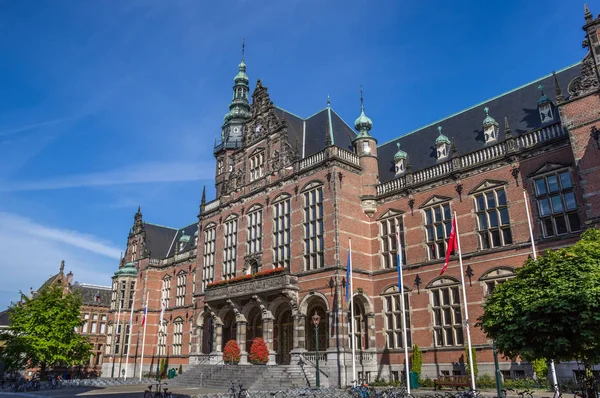 Κεντρικό Κτήριο Του Πανεπιστημίου Groningen Στην Ολλανδία — Φωτογραφία Αρχείου