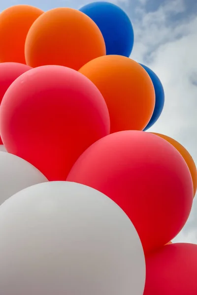 Balões Nas Cores Bandeira Nacional Holandesa — Fotografia de Stock