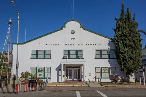 Auditorium Dans Village Historique Sutter Creek Californie — Photo