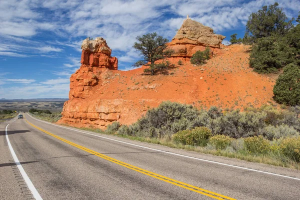 Route Travers Red Canyon Dans Utah États Unis — Photo