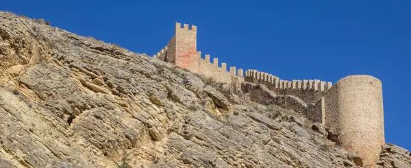 Panorama Antiga Muralha Cidade Albarracin Espanha — Fotografia de Stock