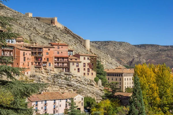 Historical Spanish City Albarracin Autumn Colors — Stock Photo, Image