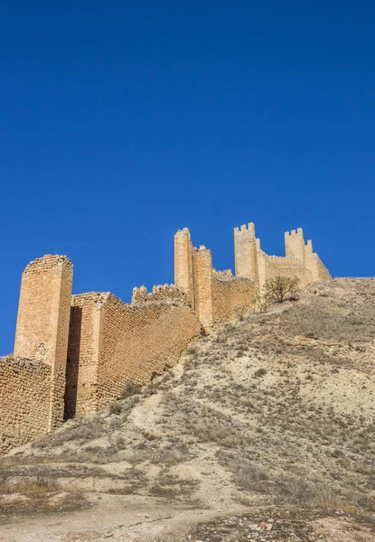 Rodeando Muralhas Cidade Torre Albarracin Espanha — Fotografia de Stock