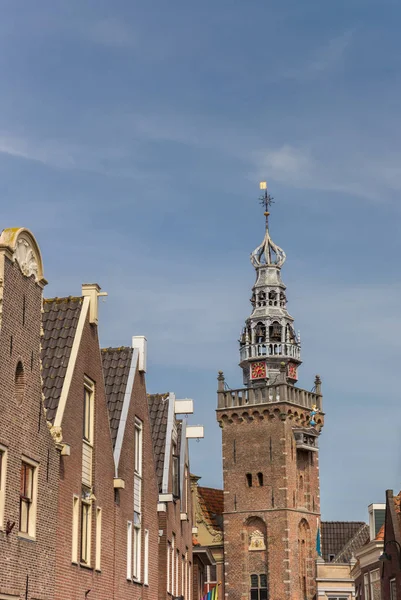Satır Evleri Holland Monnickendam Merkezi Hisotric Kulesi — Stok fotoğraf