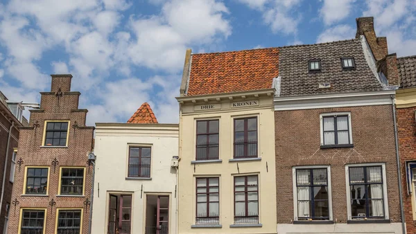 Gevels Van Oude Huizen Zutphen Nederland — Stockfoto