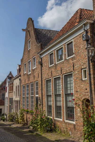 Παλιά Σπίτια Ιστορικό Κέντρο Της Deventer Ολλανδία — Φωτογραφία Αρχείου
