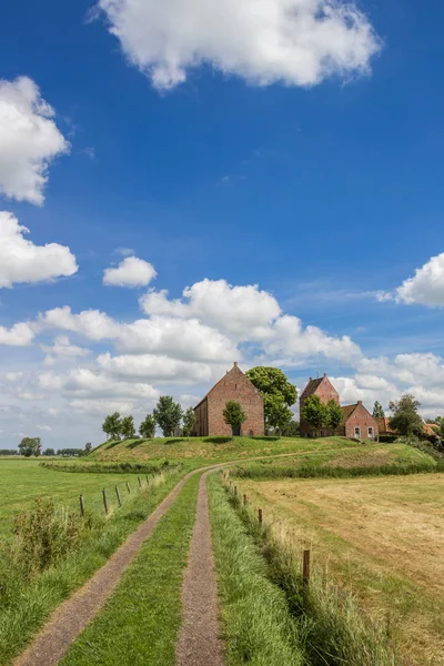 Medeltida Kyrkan Groningen Byn Ezinge Nederländerna — Stockfoto