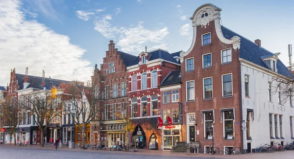 Panorama Van Oude Gebouwen Aan Vismarkt Groningen Nederland — Stockfoto