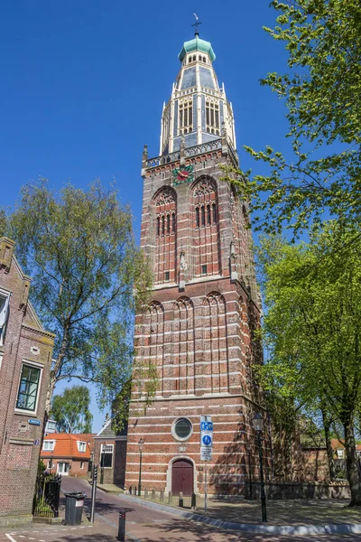 Zuiderkerk Zabytkowej Miejscowości Enkhuizen Holandia — Zdjęcie stockowe