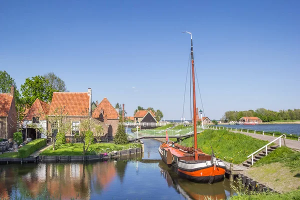 Old Sailing Ship Canal Enkhuizen Netherlands — Stock Photo, Image