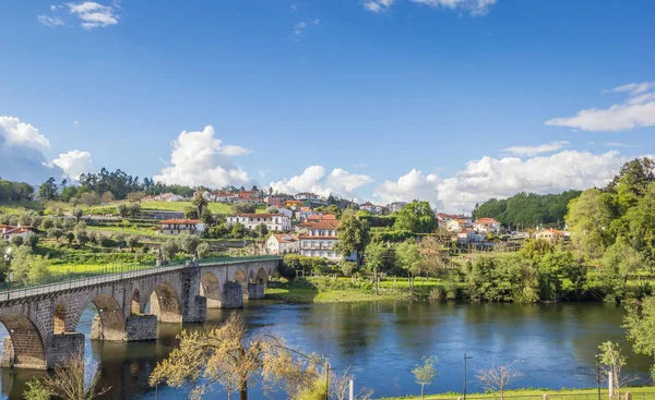 Widok Ponte Barca Średniowieczny Most Portugalii — Zdjęcie stockowe