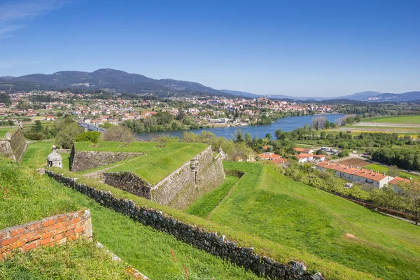 Muralhas Fortificadas Rio Valenca Minho Portugal — Fotografia de Stock