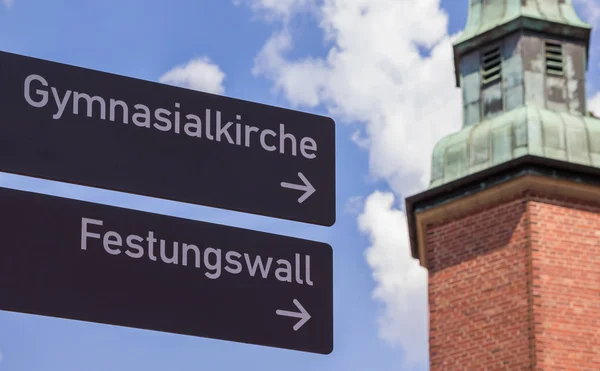 Aushängeschild Der Meppener Altstadt — Stockfoto