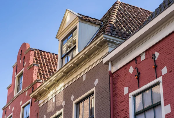 Detail Van Historische Huizen Leeuwarden Nederland — Stockfoto