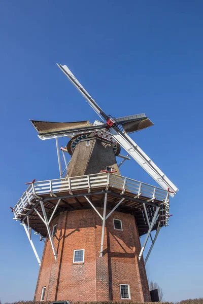 Mulino Vento Olandese Zeldenrust Dokkum Paesi Bassi — Foto Stock