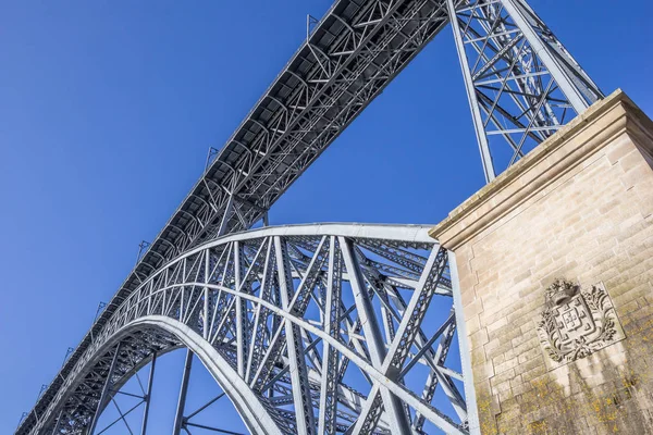 Close Van Brug Ponte Luis Porto Portugal — Stockfoto