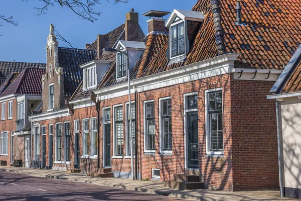 Traditionele Nederlandse Huizen Het Centrum Van Dokkum Nederland — Stockfoto