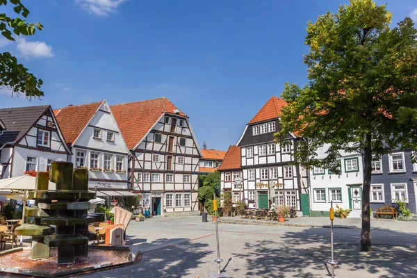 Casas Meia Madeira Praça Mercado Vreithof Soest Alemanha — Fotografia de Stock