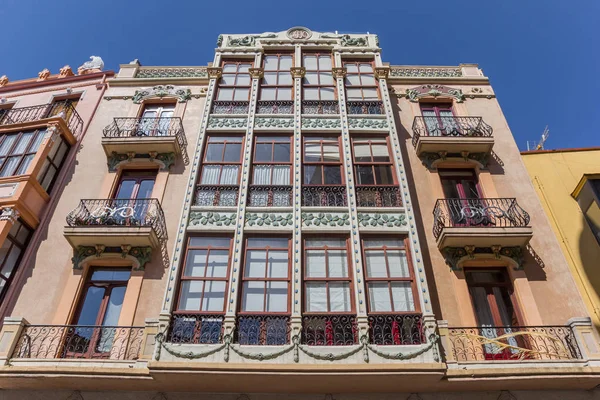 Dekorierte Fassade Eines Mehrfamilienhauses Zamora Spanien — Stockfoto