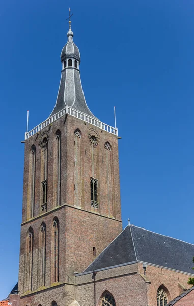 Wieża Kościoła Stephanus Hasselt Holandia — Zdjęcie stockowe