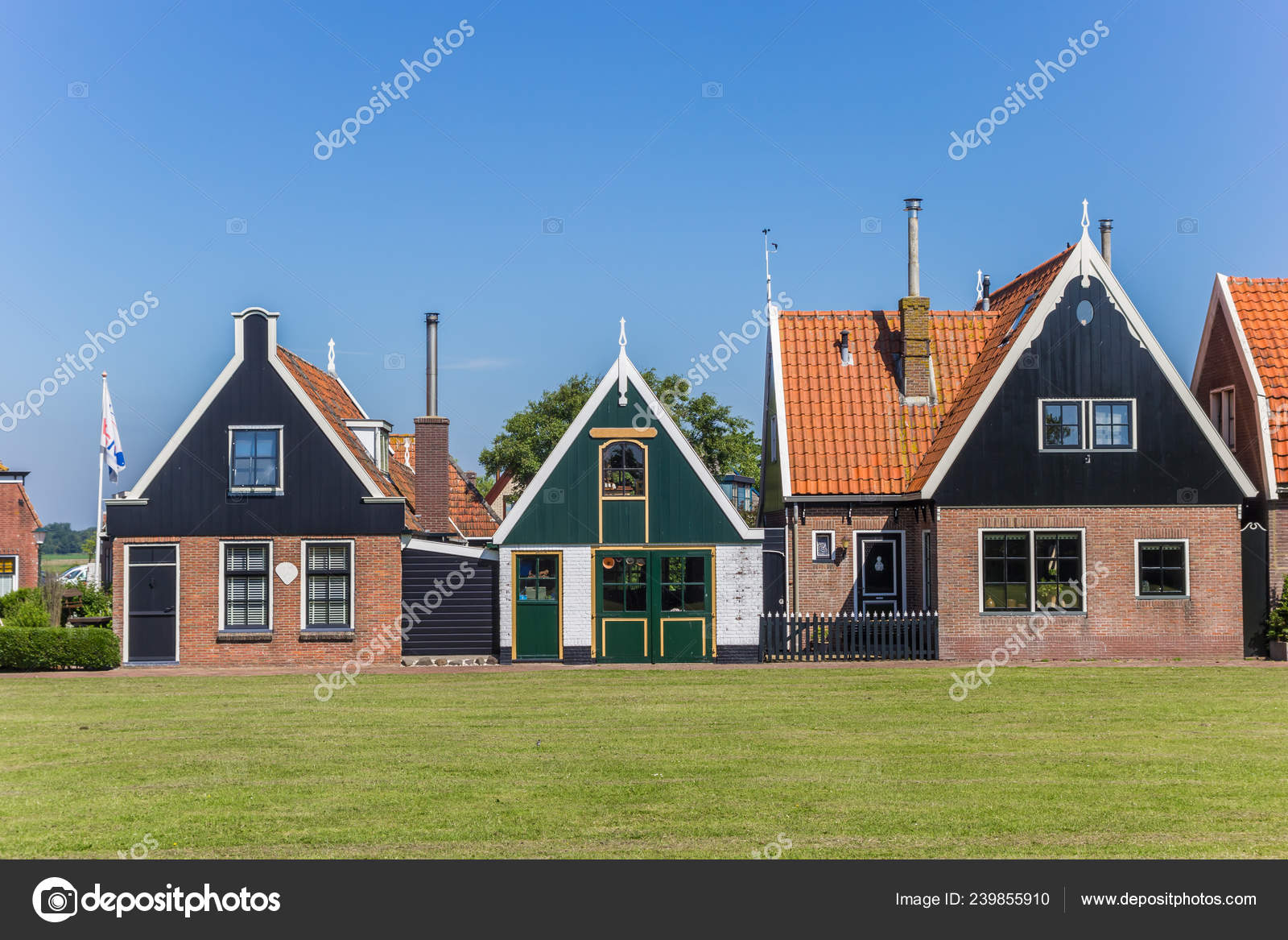 Traditionelle Niederlandische Hauser Insel Oudeschildon Texel
