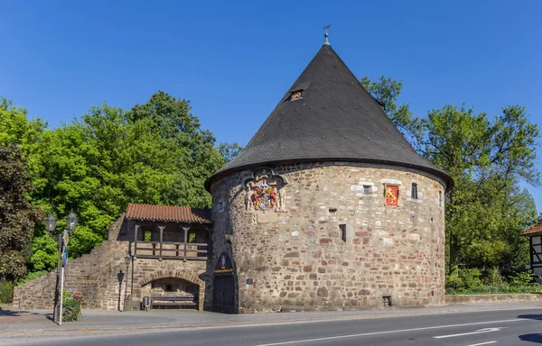 Histórica Torre Defensa Rotonda Hann Munden Alemania — Foto de Stock