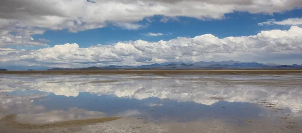 Panorama Van Laguna Llancanelo Het Andesgebergte Argentinië — Stockfoto