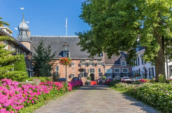Street Flowers Leading Castle Coevorden Holland — Stock Photo, Image