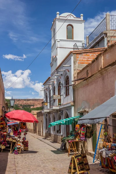 Ulica Sklepami Pamiątkami Humahuaca Argentyna — Zdjęcie stockowe