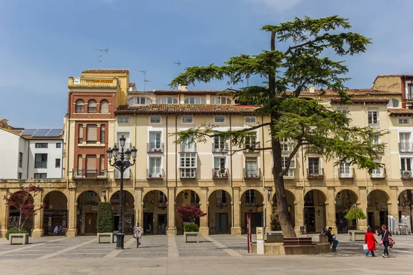 Casas Coloridas Plaza Del Mercado Logrono España — Foto de Stock