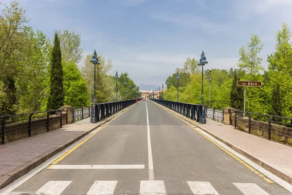Logroño Spanya Nın Tarihi Merkezinde Piedra Köprüsü — Stok fotoğraf