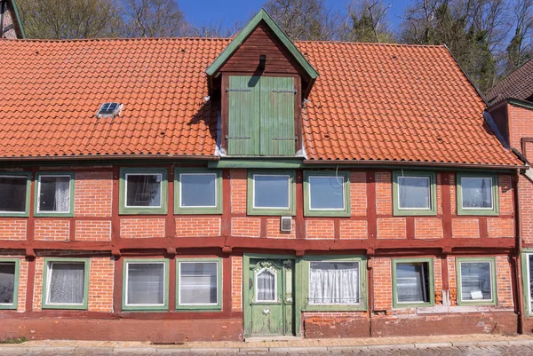 Historisches Fachwerkhaus in Lauenburg — Stockfoto