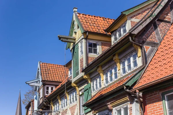 Façades colorées de maisons historiques à Lauenburg — Photo