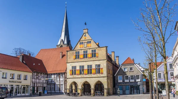 Panorama de la plaza del mercado en Werne — Foto de Stock