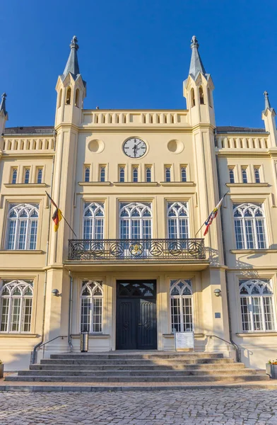 Facade of the historic town hall of Butzow — Stock Photo, Image