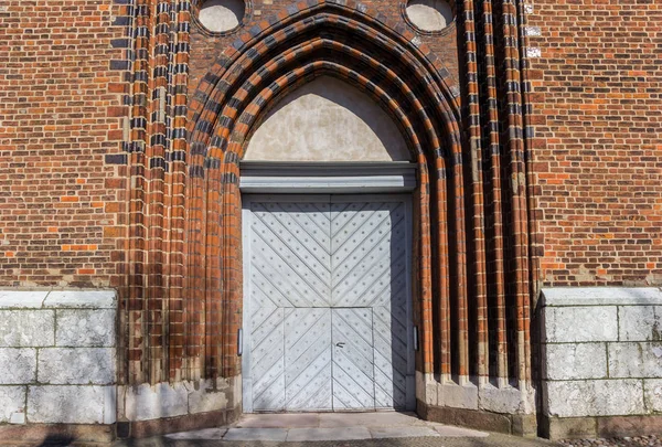 Porta da histórica igreja Jacobi em Stralsund — Fotografia de Stock