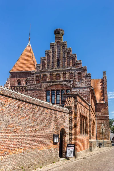 Zabytkowy ratusz w starym centrum Ribe — Zdjęcie stockowe