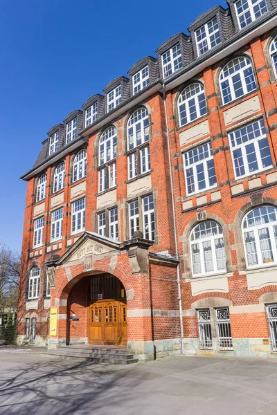 Edifício histórico da escola no centro de Lippstadt — Fotografia de Stock