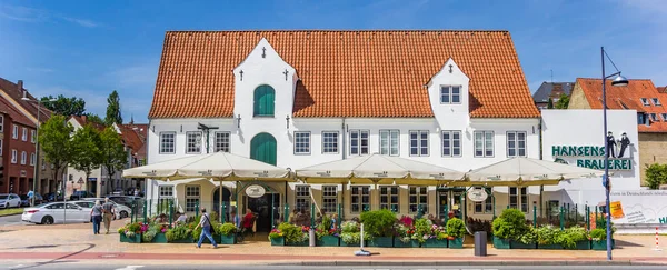 Historyczny browar piwny i restauracja w Flensburgu — Zdjęcie stockowe