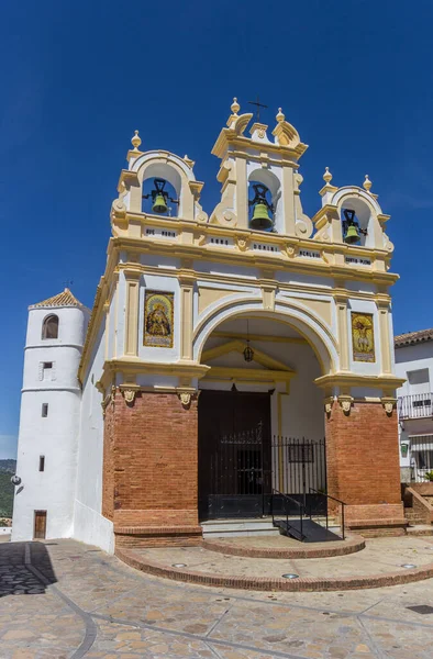 Fachada Torre Branca Igreja San Juan Zahara Espanha — Fotografia de Stock