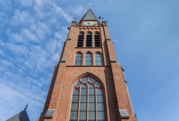Nijverdal Hollanda Nın Tarihi Kilisesinin Kulesi — Stok fotoğraf